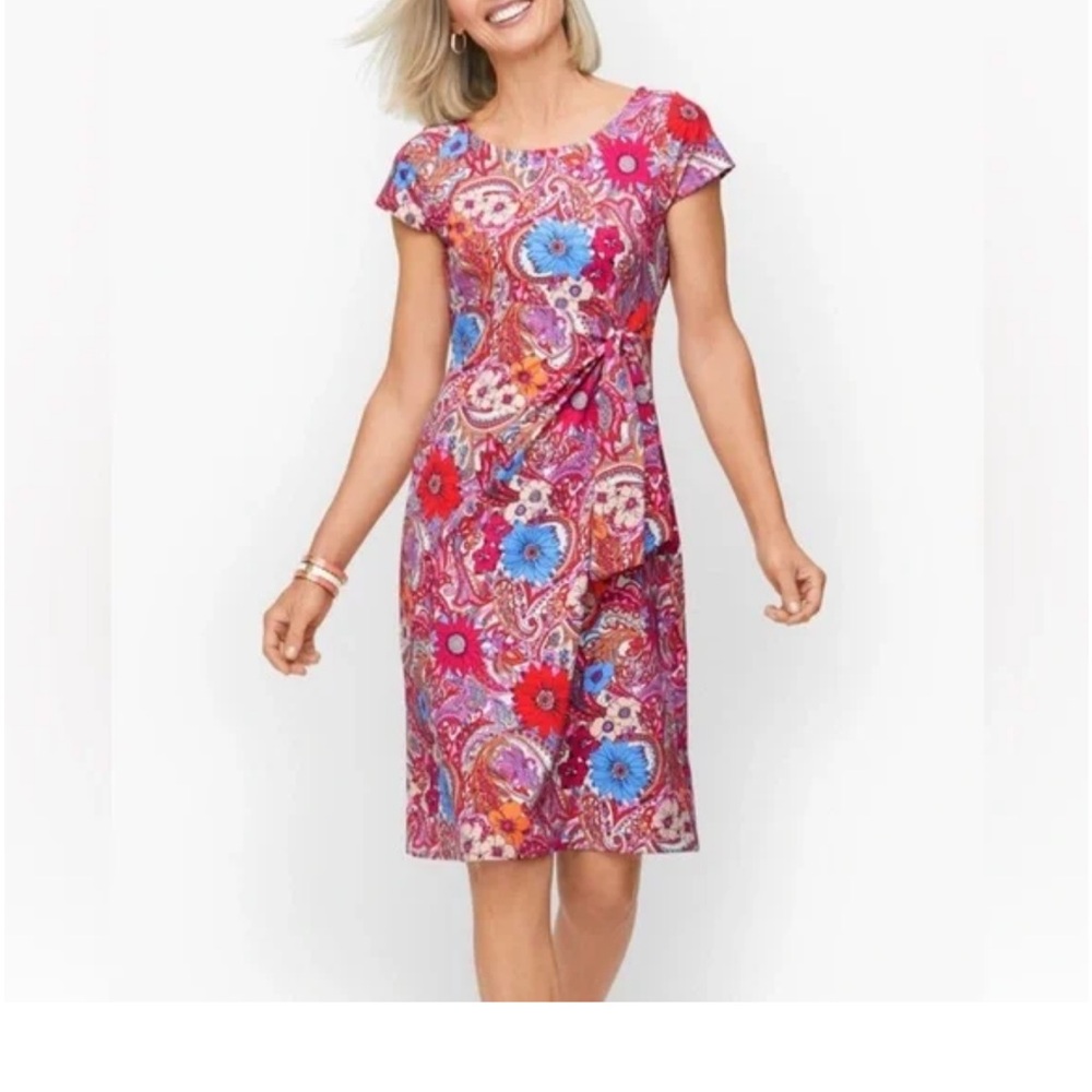 Talbots colorful Dress Short Sleeve